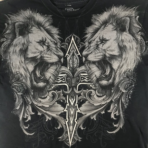 ⭐️Sold⭐️ MMA Elite Black Lion Tee - Picture 2 of 4